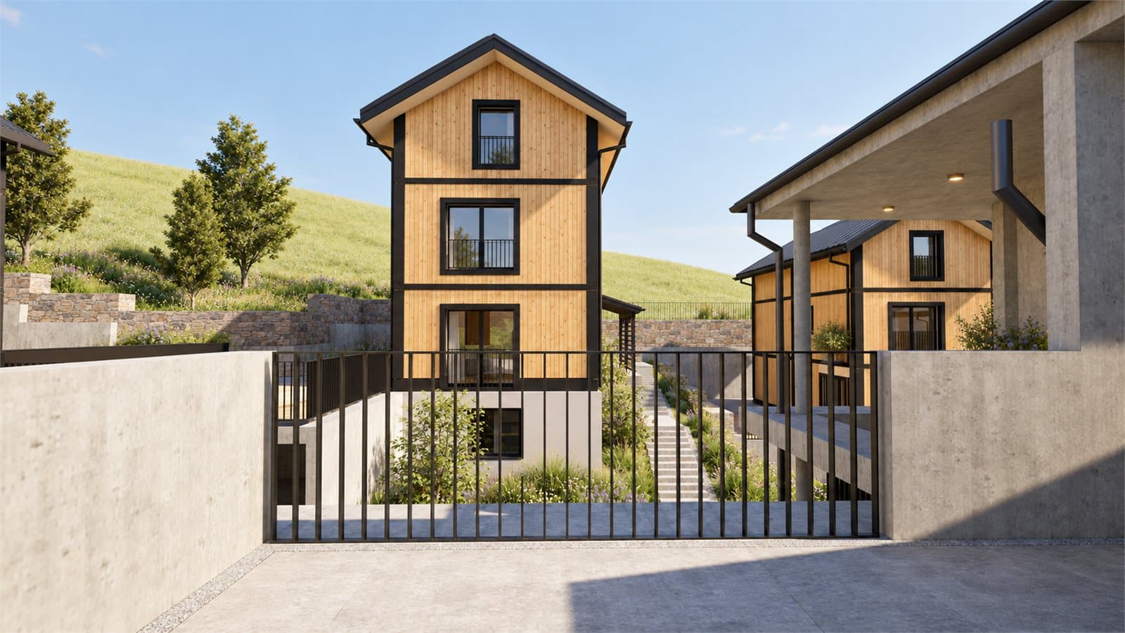 Ferienhaus am Granacher - Frontansicht - Viualisierung