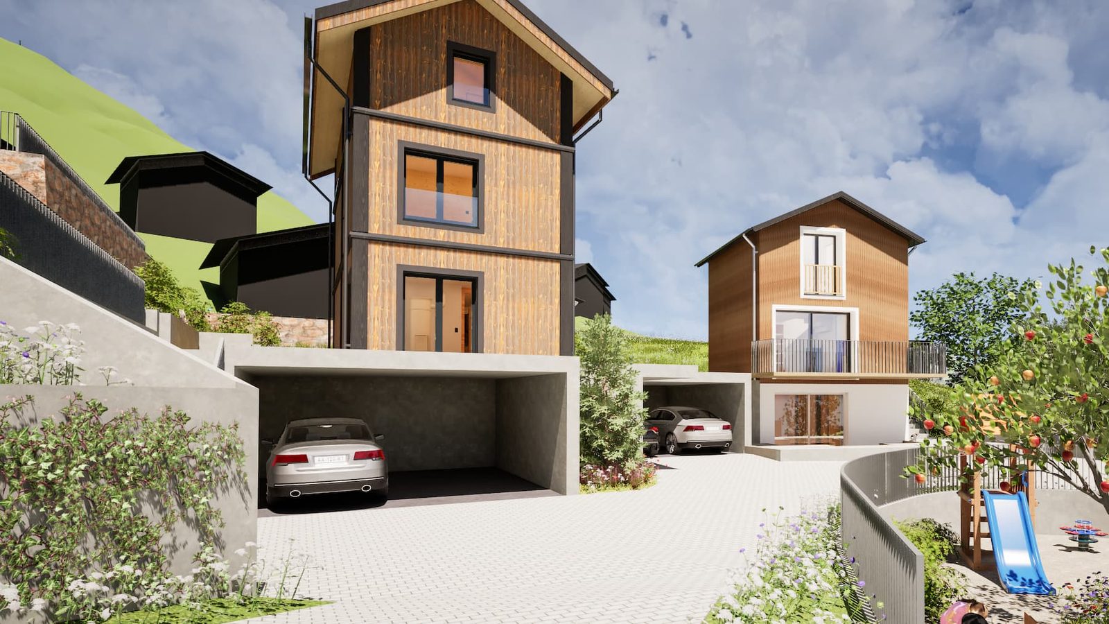 Mondhaus Resort Fiesch: Ferienhaus mit gedeckten Einstellplätzen
