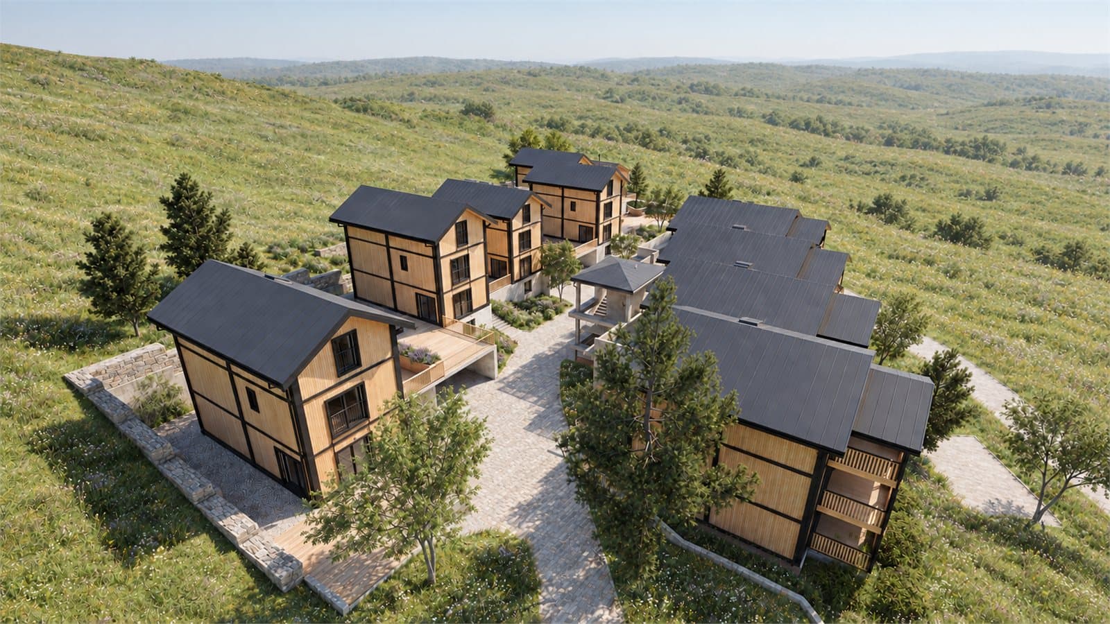 Ferienhaus in Fiesch Elementbau Fertighaus aus Holz